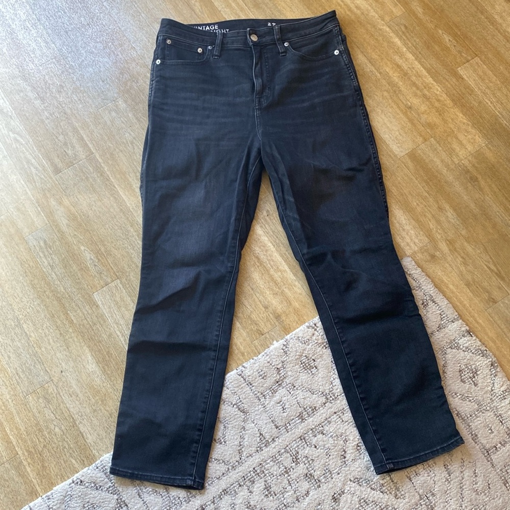 J. Crew vintage slim straight jeans in black, size 29